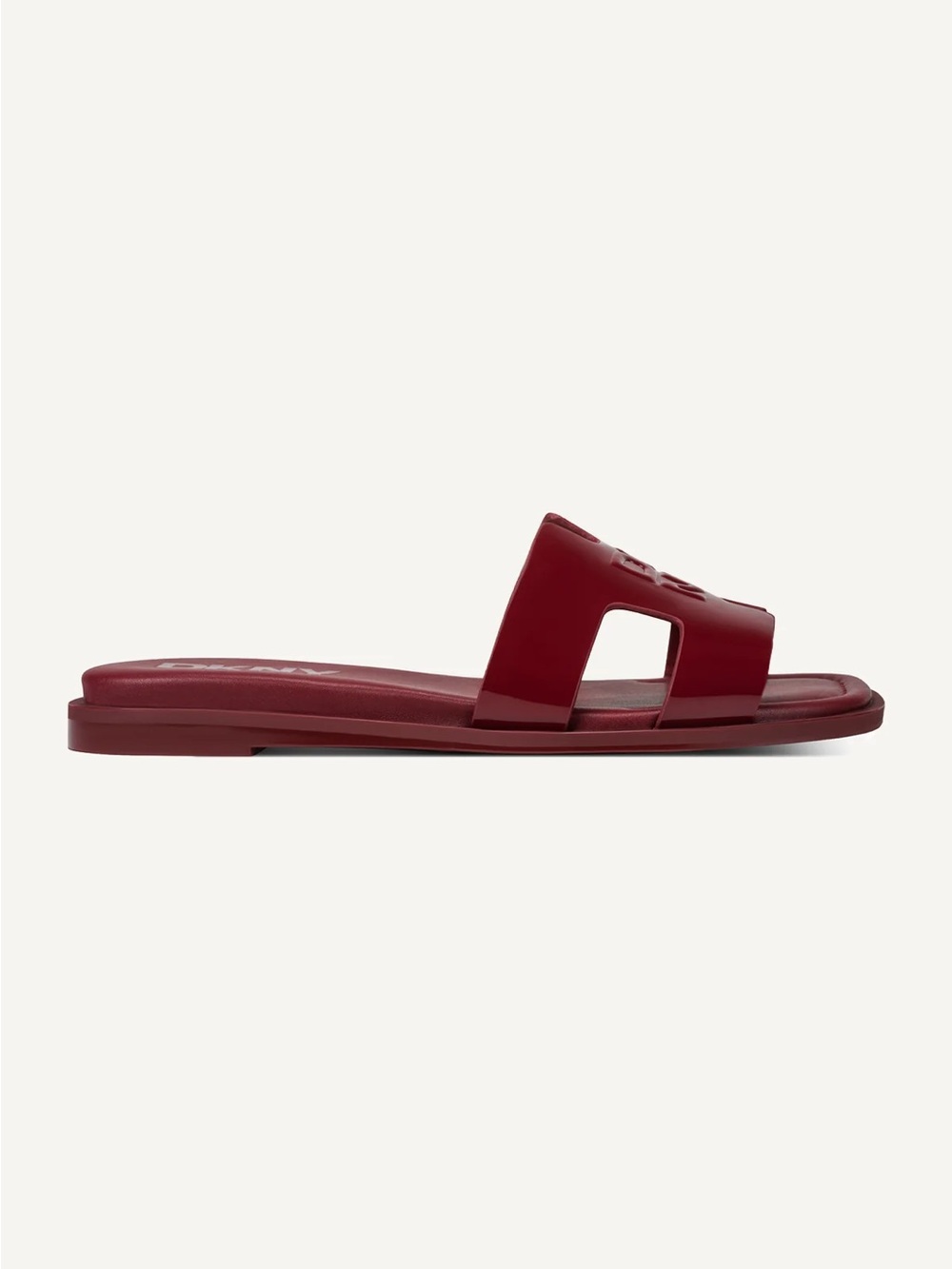 DKNY Burgundy Open-Top Slide Sandals